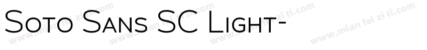 Soto Sans SC Light字体转换